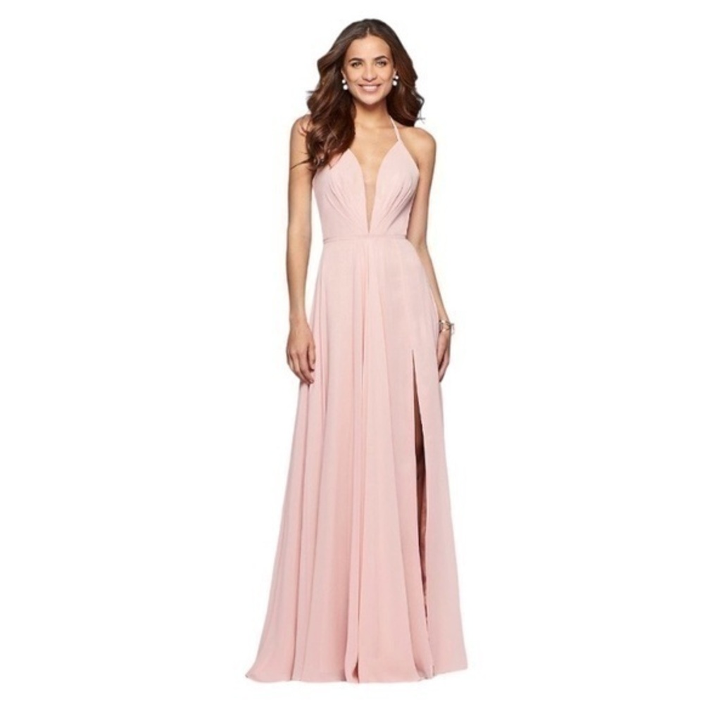 Gianni Bini Plunging Neckline Corset Back
Peach/Orange Long Dress Size Small
